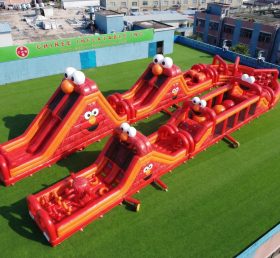 CR2-606 Percorso a ostacoli gonfiabile gigante a tema Tickle Me Elmo corsa impegnativa