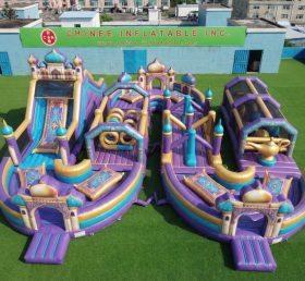 CR2-707 Percorso a ostacoli gonfiabile gigante a tema Aladdin corsa impegnativa
