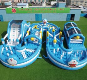 CR2-722 Percorso a ostacoli gonfiabile gigante a tema Doraemon Corsa impegnativa