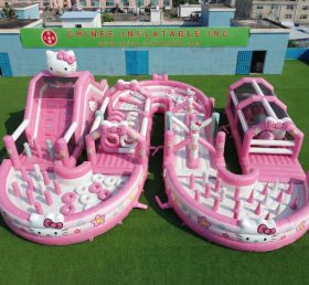 CR2-729 Percorso a ostacoli gonfiabile gigante a tema Hello Kitty