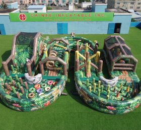 CR2-730 Percorso a ostacoli gonfiabile gigante a tema giungla