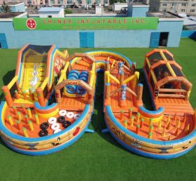CR2-735 Percorso a ostacoli gonfiabile gigante a tema Looney Tunes corsa impegnativa