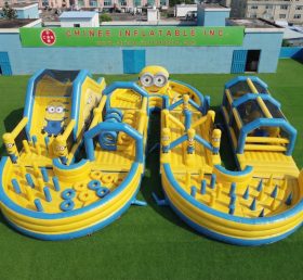 CR2-740 Percorso a Ostacoli Gonfiabile Gigante a Tema Minions Sfida di Corsa