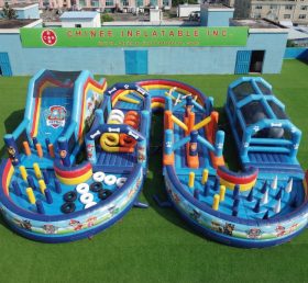 CR2-746 Percorso a ostacoli gonfiabile gigante a tema Paw Patrol Corsa impegnativa