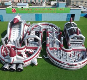 CR2-750 Percorso a ostacoli gonfiabile gigante a tema razzo corsa impegnativa