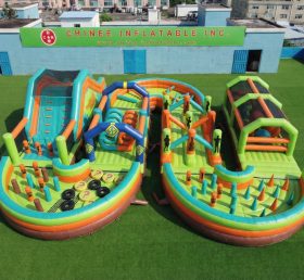 CR2-751 Percorso a ostacoli gonfiabile gigante a tema Scooby-Doo corsa impegnativa