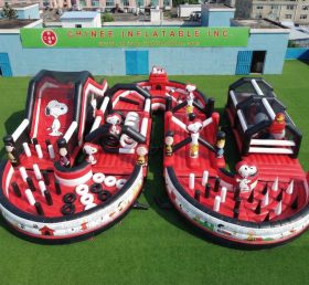 CR2-753 Percorso a ostacoli gonfiabile gigante a tema Snoopy corsa impegnativa