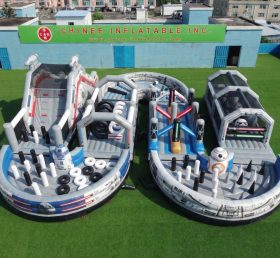 CR2-758 Percorso a ostacoli gonfiabile gigante a tema Star Wars corsa impegnativa