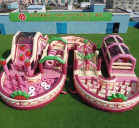 CR2-759 Percorso a ostacoli gonfiabile gigante a tema Fragolina Dolcecuore corsa impegnativa