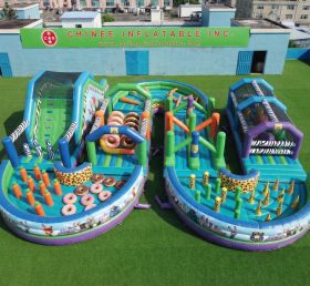 CR2-773 Percorso a ostacoli gonfiabile gigante a tema Zootopia Corsa impegnativa