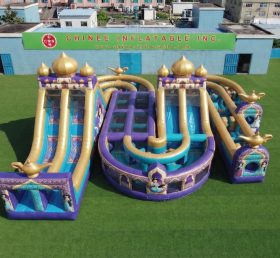 CR2-775 Percorso a ostacoli gonfiabile gigante a tema Aladdin corsa impegnativa