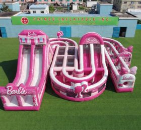 CR2-780 Percorso a ostacoli gonfiabile gigante a tema Barbie Corsa impegnativa