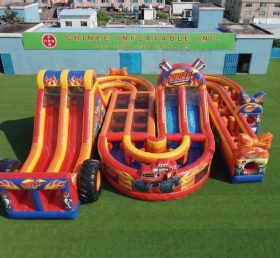 CR2-783 Percorso a ostacoli gonfiabile gigante a tema Blaze Monster corsa impegnativa