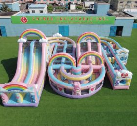 CR2-787 Percorso a ostacoli gonfiabile gigante a tema Care Bears corsa impegnativa