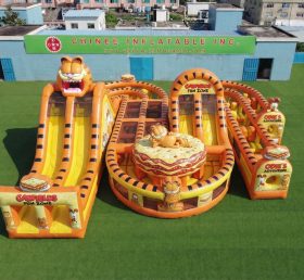 CR2-798 Percorso a ostacoli gonfiabile gigante a tema Garfield corsa impegnativa