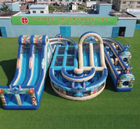 CR2-805 Percorso a ostacoli gonfiabile gigante a tema Lilo & Stitch Corsa impegnativa