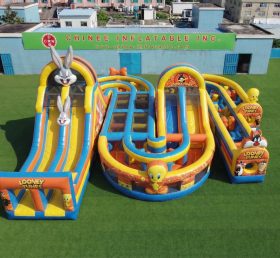 CR2-807 Percorso a ostacoli gonfiabile gigante a tema Looney Tunes corsa impegnativa
