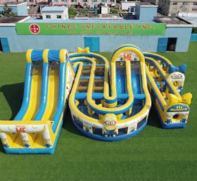 CR2-811 Percorso a ostacoli gonfiabile gigante a tema Minions corsa impegnativa