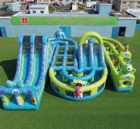 CR2-814 Percorso a ostacoli gigante gonfiabile a tema Monsters Inc Corsa impegnativa