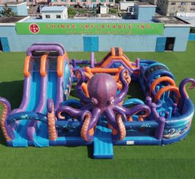 CR2-818 Percorso a ostacoli gonfiabile gigante a tema polpo corsa impegnativa
