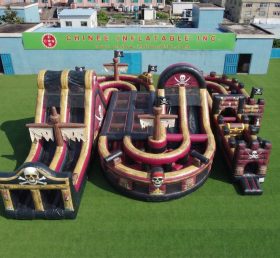 CR2-823 Percorso a Ostacoli Gonfiabile Gigante a Tema Pirati Corsa Avvincente