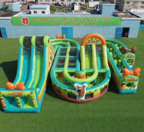 CR2-829 Percorso a ostacoli gonfiabile gigante a tema Scooby-Doo corsa impegnativa