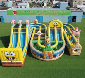 CR2-835 Percorso a ostacoli gigante gonfiabile a tema SpongeBob corsa impegnativa
