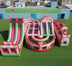 CR2-837 Percorso a ostacoli gonfiabile gigante a tema Fragolina Dolcecuore corsa impegnativa