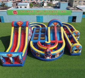 CR2-839 Percorso a Ostacoli Gonfiabile Gigante a Tema Superman Corsa Avvincente