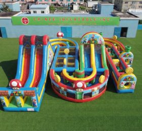 CR2-840 Percorso a Ostacoli Gigante Gonfiabile a Tema Super Mario Corsa Avvincente