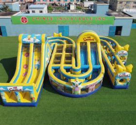 CR2-845 Tema I Simpson Gigante Percorso a Ostacoli Gonfiabile Corsa Avvincente