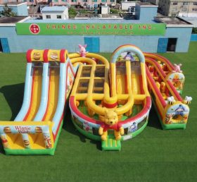 CR2-853 Percorso a ostacoli gonfiabile gigante a tema Winnie the Pooh corsa impegnativa