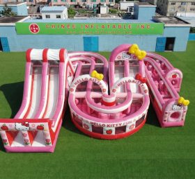 CR2-855 Percorso a ostacoli gonfiabile gigante a tema Hello Kitty