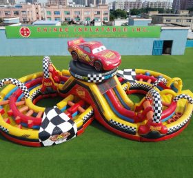 CR2-939 Percorso a ostacoli gonfiabile gigante a tema Cars corsa impegnativa