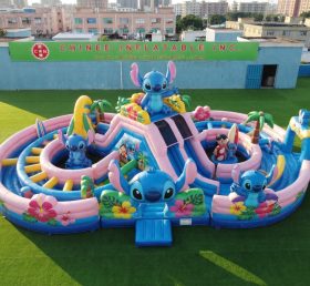CR2-951 Percorso a ostacoli gonfiabile gigante a tema Lilo & Stitch corsa impegnativa
