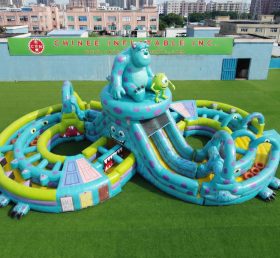 CR2-958 Percorso a ostacoli gonfiabile gigante a tema Monsters Inc corsa impegnativa