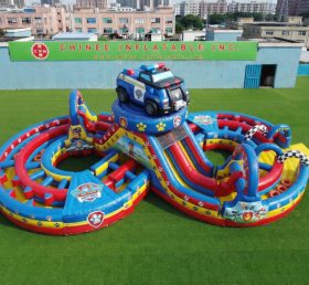 CR2-960 Percorso a ostacoli gonfiabile gigante a tema Paw Patrol corsa impegnativa