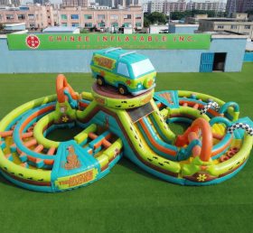 CR2-968 Percorso a ostacoli gonfiabile gigante a tema Scooby-Doo corsa impegnativa