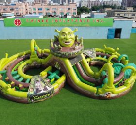 CR2-970 Percorso a ostacoli gonfiabile gigante a tema Shrek corsa impegnativa