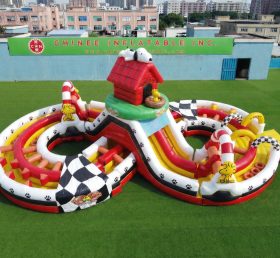 CR2-971 Percorso a Ostacoli Gonfiabile Gigante a Tema Snoopy Corsa Avvincente