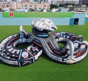 CR2-975 Percorso a ostacoli gonfiabile gigante a tema Star Wars corsa impegnativa