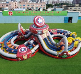 CR2-980 Tema Avengers Gigante Percorso a Ostacoli Gonfiabile Corsa Avvincente
