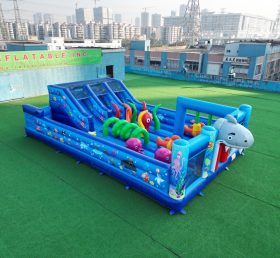 T6-4390B Parco Giochi Gonfiabile a Tema Oceanico