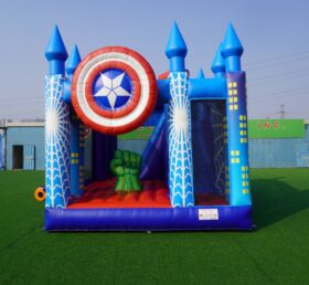 T5-1002I Castello Gonfiabile a Tema Supereroi Marvel
