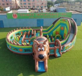 GF3-1176 Città Divertente Gonfiabile a Tema Scooby-Doo