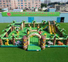 GF3-1217 Città Gonfiabile a Tema Giungla