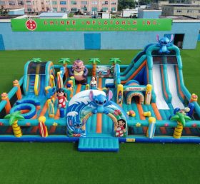 GF3-1222 Città Gonfiabile a Tema Lilo & Stitch