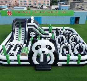 GF3-1247 Città Gonfiabile a Tema Panda