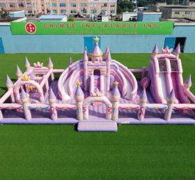 GF3-1258 Città Gonfiabile a Tema Feste delle Principesse