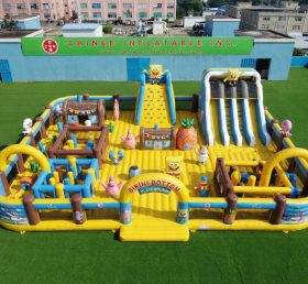 GF3-1274 Tema SpongeBob Città Gonfiabile